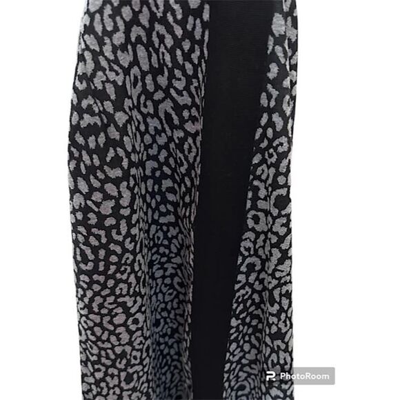 41 Hawthorn Nemma Knit Pencil‎ Skirt Dark Gray Black Leopard Print Sz M NWT - Picture 2 of 7